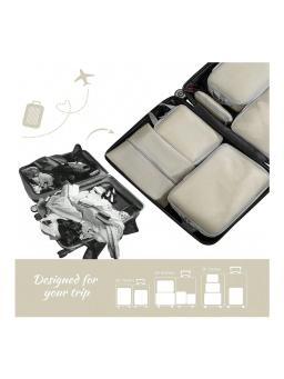 Conjunto de 8 sacos de compressão para viagem saco impermeável, mala de nylon portátil, com bolsa, organizador de bagagem - Image 5