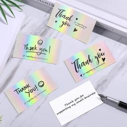Cartão de visita artesanal com amor, Cartão de agradecimento, Decoração pacote de negócios, Obrigado lindo, Laser Card, 30pcs - Image 6