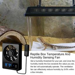 Ventilador de Ventilação para Répteis, Ventilador de Refrigeração Inteligente com Display LED, Vento Forte, Baixo Ruído, Anfíbios, Répteis, Serpentes - Image 4