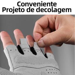 ROCKBROS-Luvas de Ciclismo para Homens e Mulheres, Meio Dedo, À Prova de Choque, Respirável, BTT, Bicicleta de Montanha, Esportes - Image 5