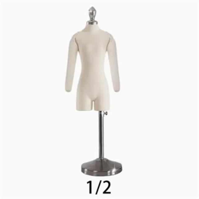 Manequim Feminino de Plástico para Costura: Busto e Pernas Intercambiáveis para Vestidos e Calças em Algodão E168 1/2