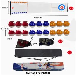Jogo de curling de mesa de 1,9 m portátil Shuffleboard jogos de tabuleiro esportivos para crianças e família - Image 5