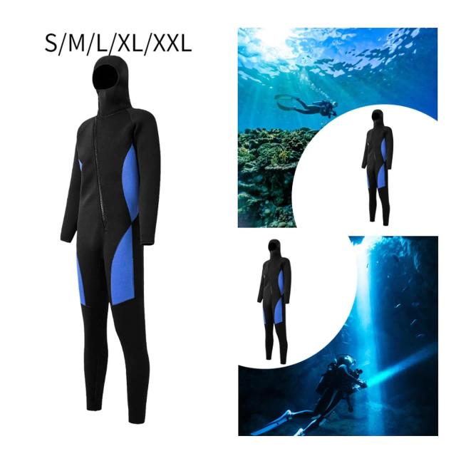 Terno de Surf Masculino de Corpo Inteiro com Capuz e Manga Comprida para Esportes Aquáticos e Mergulho Quente