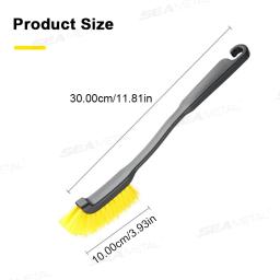 Seametal escova de limpeza de aro de roda de pneu de carro detalhando escovas ferramenta de lavagem universal acessórios de limpeza de pneus de roda - Image 4