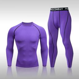 Conjunto de roupas esportivas, kit, de compressão, ideal para treino de mma, corrida, academia, treino fitness, 2 unidades - Image 1