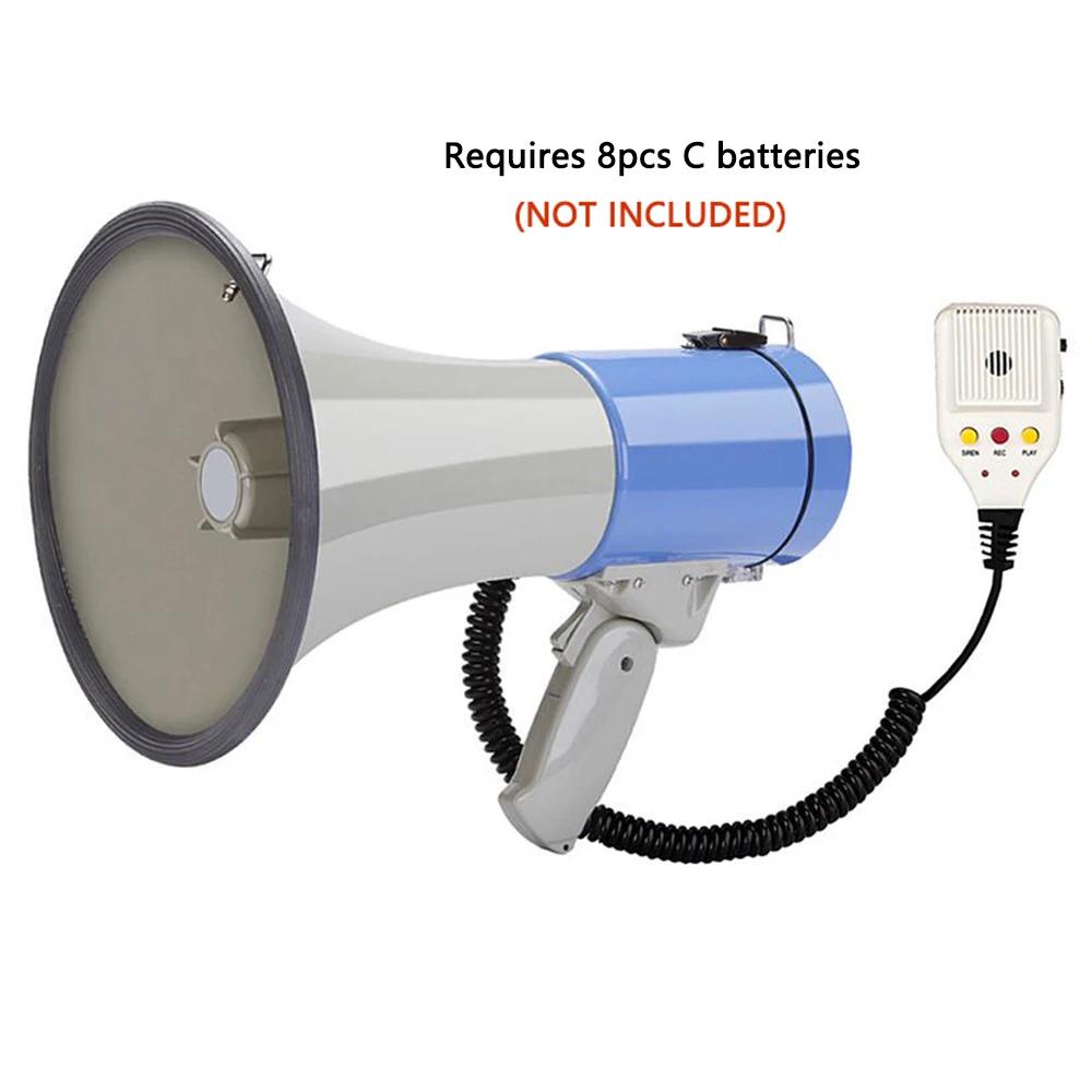 50w handheld microfone bullhorn bluetooth gravação de grande calibre megafone com sirene ao ar livre poderoso altifalante usb - Image 1