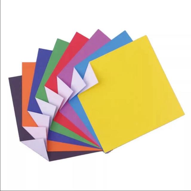 Papel Craft Quadrado Dobrado para Crianças - Kit de Origami Artesanal com 80 Peças em Diversas Medidas para Artesanato e Scrapbooking