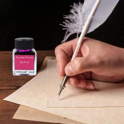 Caneta de caligrafia tinta 10 cores dip caligrafia caneta tintas caligrafista garrafa de tinta desenho escrita arte tinta para estudantes professores - Image 4