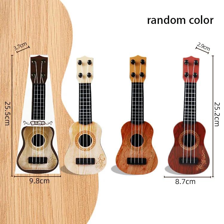 Simulação Mini Guitarra para Crianças, Ukulele, Instrumentos Musicais, Brinquedo Iniciante, Educação Infantil, Presente para Crianças, 4 Cordas - Image 1