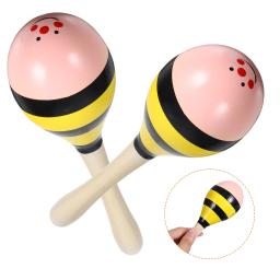 Pequenas Maracas De Madeira Instrumentos Musicais, Instrumento De Percussão, Martelo De Areia, Favor De Festa Mexicano, Treinamento De Áudio, 2Pcs - Image 6