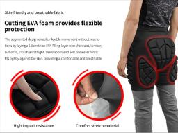 Wosawe acolchoado shorts da motocicleta esportes ao ar livre shorts de esqui hip pad protetor armadura esqui snowboard skate calças shorts do motor - Image 5