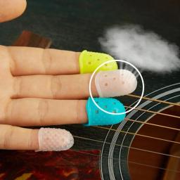 4 Pçs/conjunto Silicone Guitarra Protetores de dedos Ventilado Design Antiderrapante Dedo Guards Jogando Piano Ukulele Instrumento Musical - Image 1