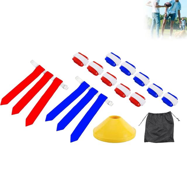 Cintos e Bandeiras de Futebol com Fivela Estável e Design Ajustável para Jogos de Coleta Scrimmages