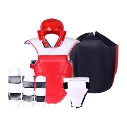 Equipamento protetor para treinamento em artes marciais, Taekwondo masculino, equipamento versátil, vermelho - Image 2