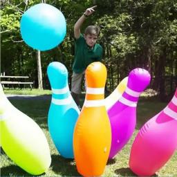 Crianças brinquedos pvc inflável bola de boliche conjunto estudante esportes ao ar livre brinquedos empresa reunião anual equipe construção bar jogos adereços - Image 3