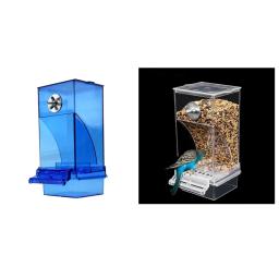 alimentadores pássaros pendurados para gaiola, dispensador automático alimentos, recipiente comida plástico - Image 2