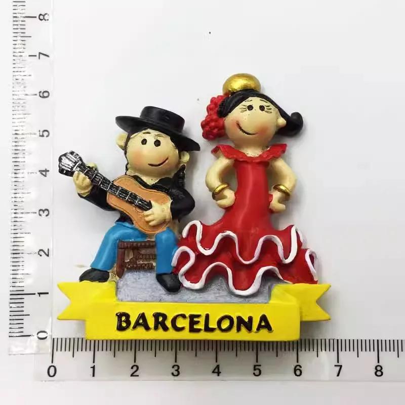 Resina pintada magnética geladeira ímãs, artesanato decorativo, turismo ao redor do mundo, cultural, criativo - Image 1