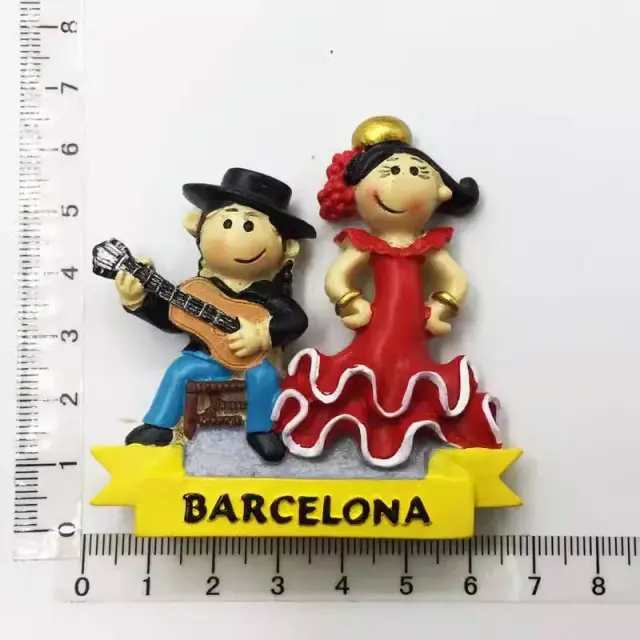 Imãs de Resina Pintada: Artesanato Decorativo de Turismo Cultural do Mundo