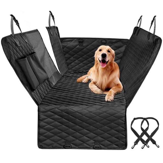 Capa à Prova d'Água para Assento Traseiro de Carro - Tapete de Viagem para Cães e Gatos, Protetor de Almofada e Rede de Transporte