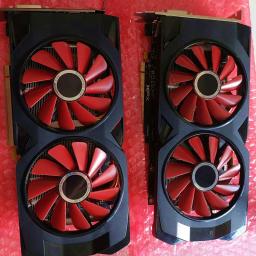Xfx rx 580 placa gráfica, 4gb, usado, para computador desktop, adm, pc, cartão, 580, 570, não mineração, videogame - Image 3