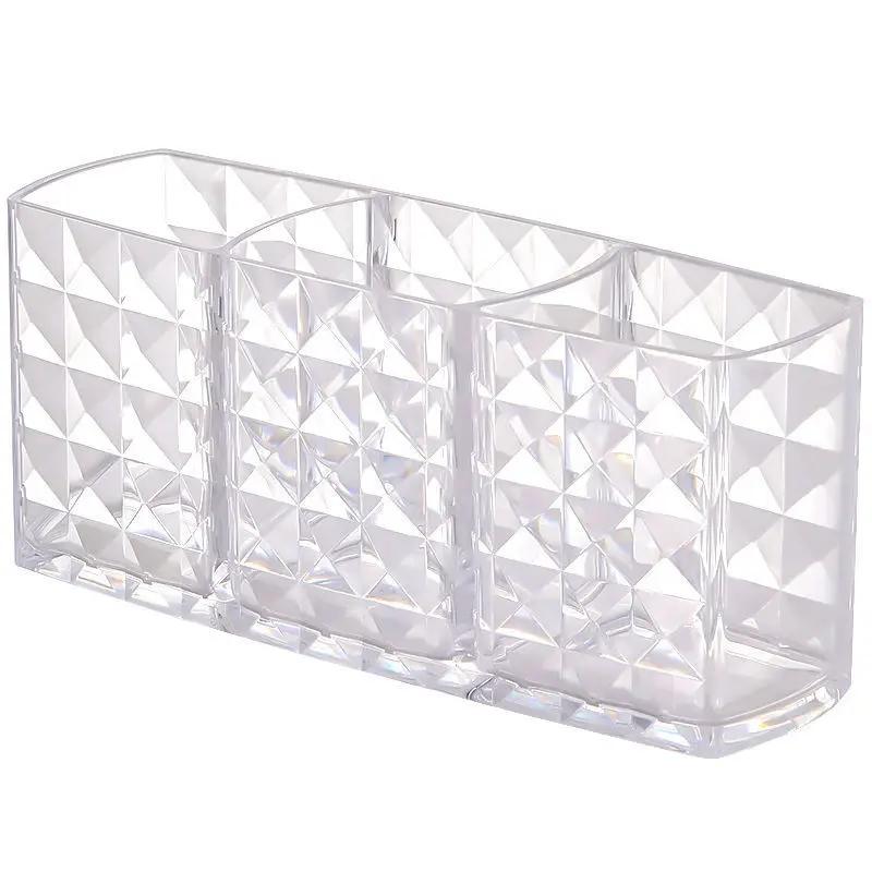 Acrílico Cosméticos Caixa De Armazenamento, Maquiagem Brush Holder, Batom Organizador, Lápis De Sobrancelha, Banheiro Display Stand, Diamante - Image 1