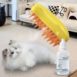 Escova de vapor para limpeza de animais, lavagem livre, soro do cabelo essência, grooming animal, depilação essência gato e cão, steamy, 3-5pcs - Image 2