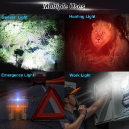 Refletor recarregável 900000   Lumens led luzes de ponto portátil grande lanterna super brilhante ao ar livre holofotes solares holofote - Image 6