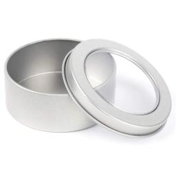 Latas de metal com topo transparente, recipientes vazios para velas, artes e ofícios, armazenamento na cozinha, 2 oz, embalagem 30 - Image 3