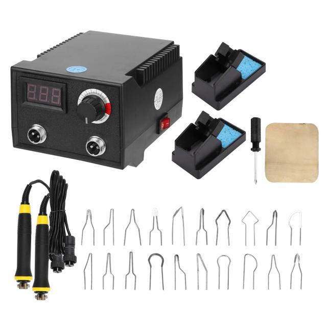 Caneta de Pirografia Multifuncional 100W para Queimadura de Madeira - Conjunto Completo de Ferramentas para Artesanato e Soldagem