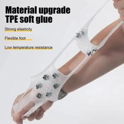 10 dentes escalada crampons para caminhada de inverno ao ar livre pesca no gelo acampamento sapatos de neve antiderrapantes capas de sapato de aço manganês - Image 3