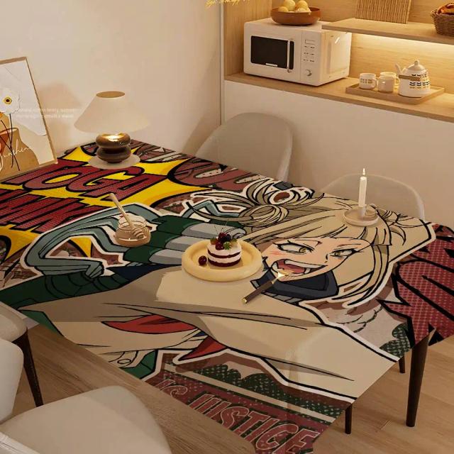 Toalha de Mesa My Hero Academia Poliéster 90x140cm - Impressão à Prova de Óleo