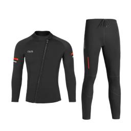 Fato de mergulho quente para homens e mulheres, tops ou calças, manga comprida, frio e solar, roupas de surf, 1,5mm - Image 1