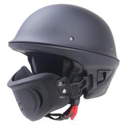Motocicleta equitação capacete com o Chin destacável, metade do rosto esportes capacetes, equipamento Otorcycle, Dot - Image 5