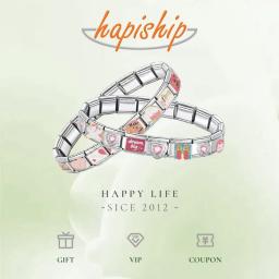Hapiship-Encantos de Aço Inoxidável para Fazer Jóias DIY, Go Girls, Amor Dog Colors, Ligações Italiano, se Fits 9mm Pulseira, DJ735-A, Moda, 2023 - Image 6