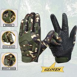 Homens luvas táticas dedo cheio motos treinamento de corrida luvas de combate esportes ao ar livre proteger engrenagem luvas de equitação - Image 1
