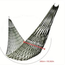 Único Nylon Net Swing Hammock, Cama de dormir pendurada, Cadeira leve, Qualidade Premium, Viagem, Camping, Jardim - Image 3
