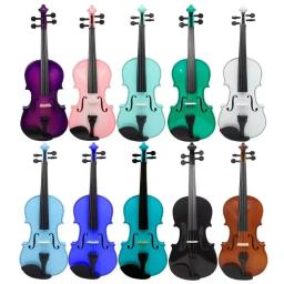 Violino Acústico Madeira maciça com Caixa, Instrumentos Musicais, Iniciantes Profissionais, Instrumento de Cordas de Alta Qualidade, 4/4 - Image 1