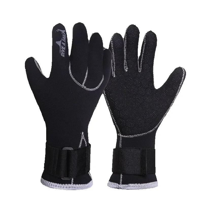 Mergulho e vela Luvas de mergulho de neoprene de 3 mm com cinto de fivela mágica para mergulho, mergulho com snorkel, pesca e esportes aquáticos - Image 1