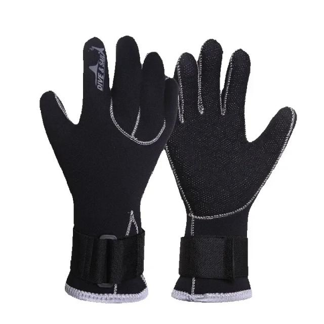 Luvas de Mergulho de Neoprene 3 mm com Cinto de Fivela Mágica para Mergulho, Snorkel, Pesca e Esportes Aquáticos