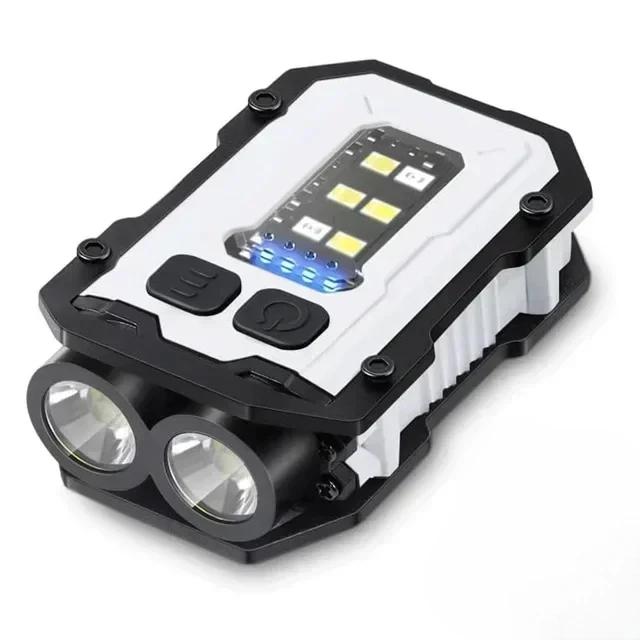 Lanterna Multifuncional COB Ajustável com Tocha LED Portátil e Chaveiro Magnético para Camping e Atividades ao Ar Livre