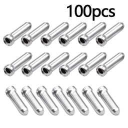 100 pçs pontas do cabo de mudança de freio da bicicleta linha de freio de alumínio desviador mudança fio interno tampas dicas crimpagens mtb bicicleta accessorie - Image 1