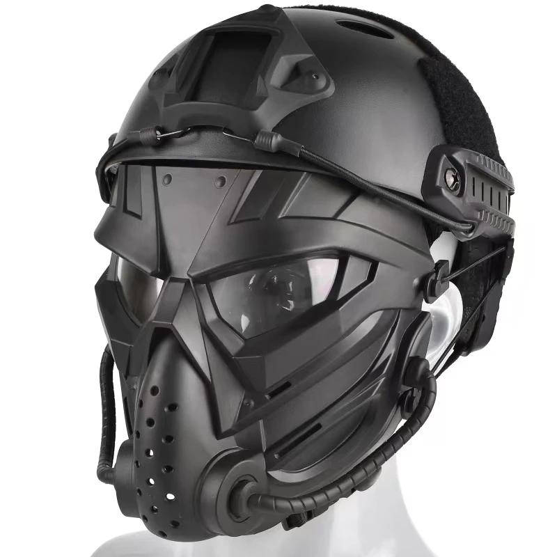 Máscara de Airsoft facial com capacete ABS, engraçado, tático, Alien Cos, conjunto de máscara - Image 1