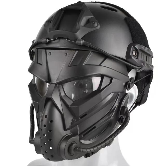 Máscara Facial Tática de Airsoft com Capacete ABS - Estilo Engraçado Alien Cos