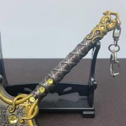 Brinquedo de martelo periférico de jogo, 12 cm (4,72 polegadas), Mjolnir, metal de liga de zinco, não afiado, lâmina de metal, God of War - Image 6