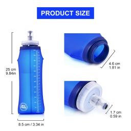 Garrafa de água macia sem BPA, garrafa esportiva para beber, pacote de hidratação para correr ao ar livre, cintura e bicicleta, 600ml - Image 2