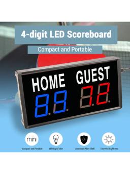 Placar eletrônico com controle remoto, LED de 4 dígitos, placar, fósforos, tênis de mesa, basquete, pingue-pongue, tênis de mesa - Image 1