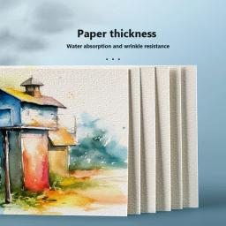 Papel de desenho profissional, papel de cor aquarela, quadrado ou redondo, cartão postal para pintura, material escolar, arte, 100g, 25 folhas - Image 4