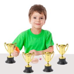 Troféus De Recompensa De Plástico Criativo para Crianças, Pequeno Troféu, Prêmio De Ouro, Copos De Troféu, Material Escolar, Brinquedos De Presente, 10Pcs - Image 3