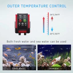 Aquecedor do tanque de peixes com display digital led controlador de temperatura do aquário haste de aquecimento acessórios temperatura constante, 1200w - Image 4