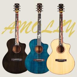 Violão Spruce sólido, Preto e Top azul, 41" - Image 1